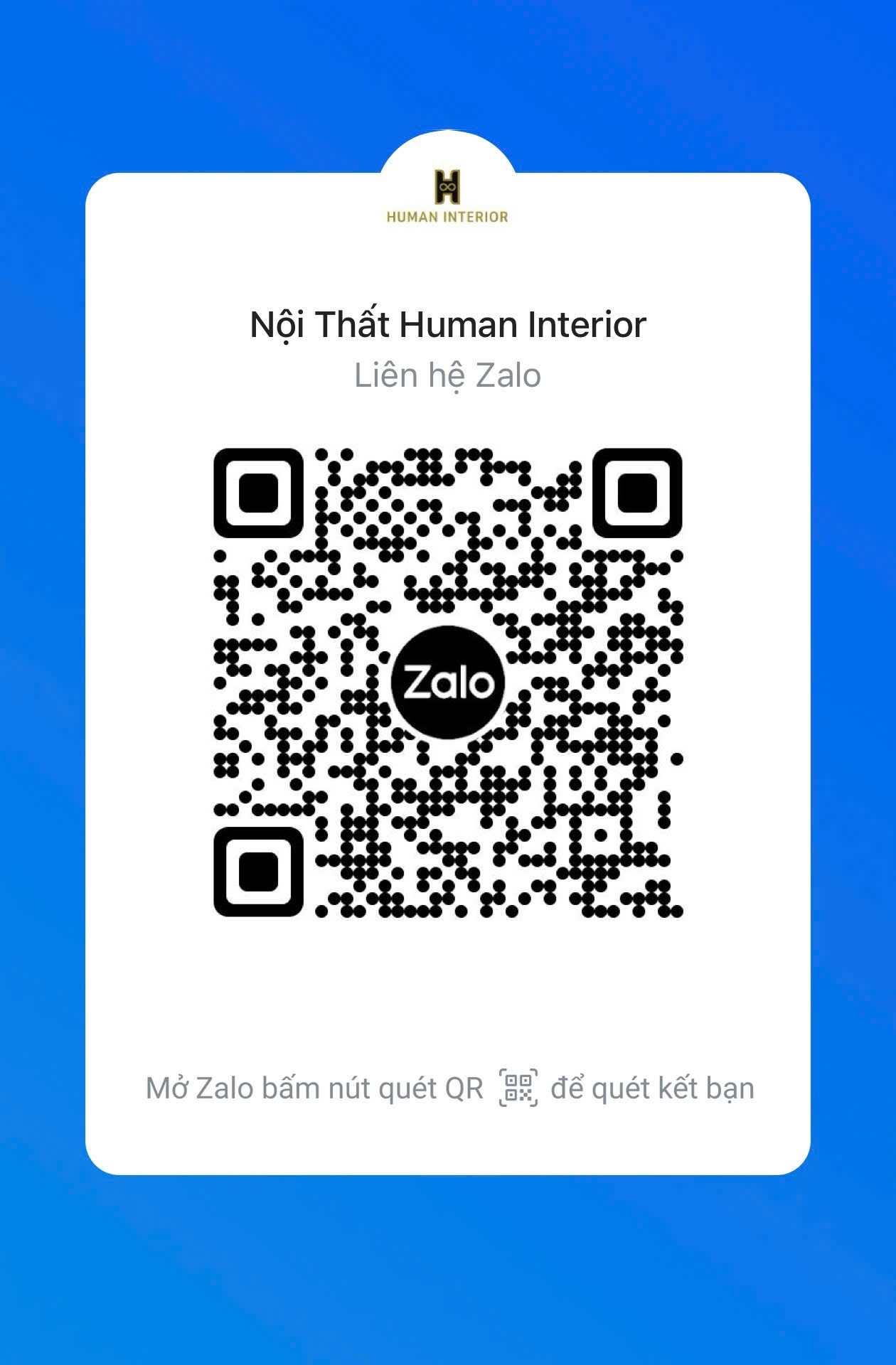 QR Zalo Nội Thất Human Interior — trích từ Brand Guideline được cung cấp